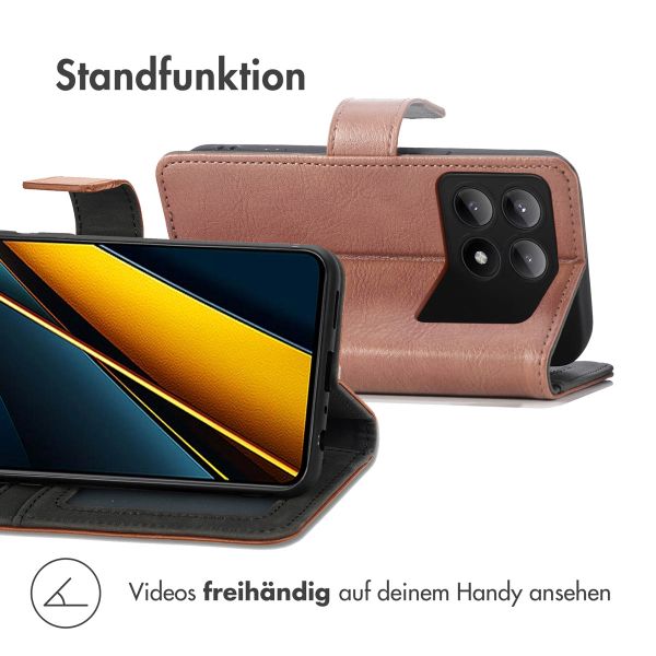 imoshion Luxuriöse Klapphülle Xiaomi Poco X6 Pro - Braun