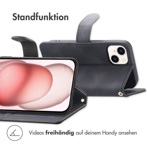 imoshion Klapphülle mit Kordel Apple iPhone 15 - Schwarz