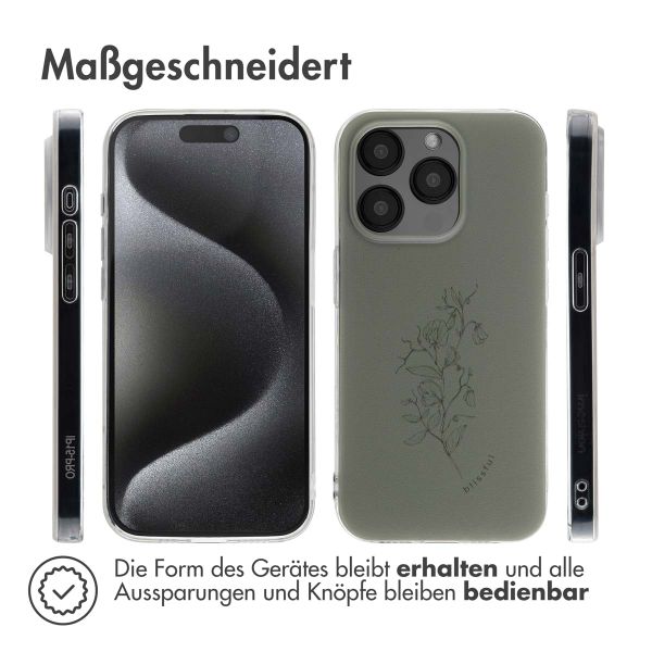 imoshion Design Hülle Apple iPhone 15 Pro - Floral Green