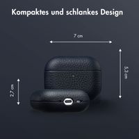 Accezz Echtes Leder Case Apple AirPods Pro 3 - Dunkelblau
