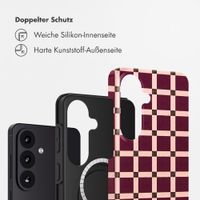 Selencia Vivid Rückabdeckung mit MagSafe Samsung Galaxy S26 - Check This Burgundy