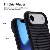 imoshion Rugged Hybrid Carbon Case mit MagSafe Apple iPhone Air - Schwarz