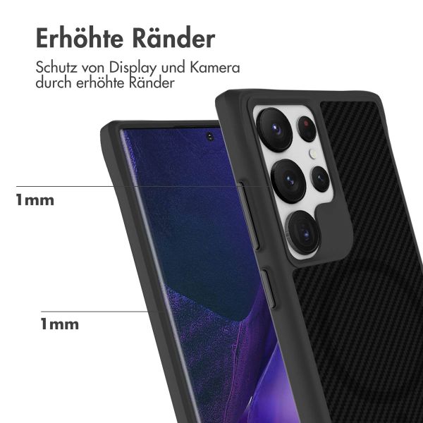 imoshion Rugged Hybrid Carbon Case mit MagSafe Samsung Galaxy S23 Ultra - Schwarz