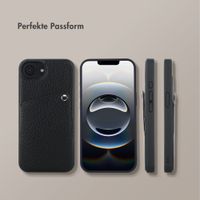 Selencia Riva Back Cover mit Kartenfach Apple iPhone 16e - Schwarz
