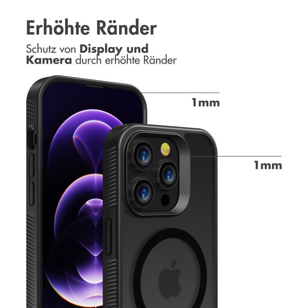 Accezz Rugged Frosted Back Cover mit MagSafe iPhone 14 Pro - Schwarz