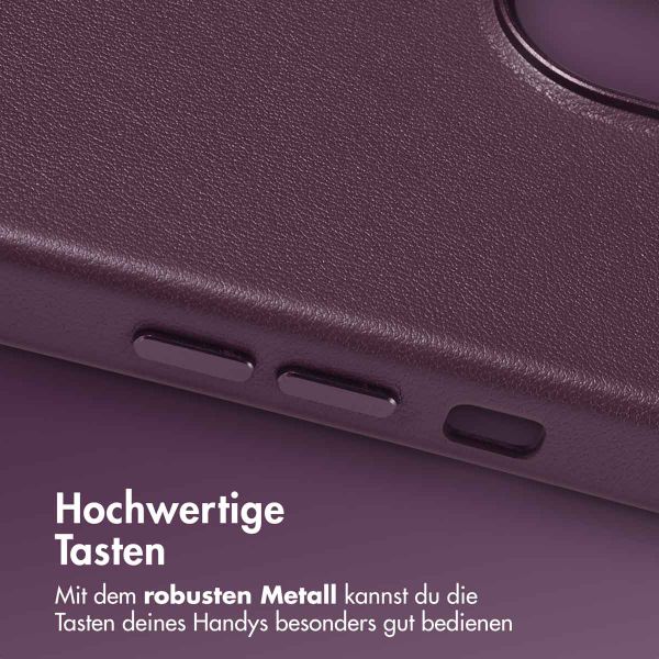 Accezz MagSafe Leather Backcover Apple iPhone 13 - Heath Purple