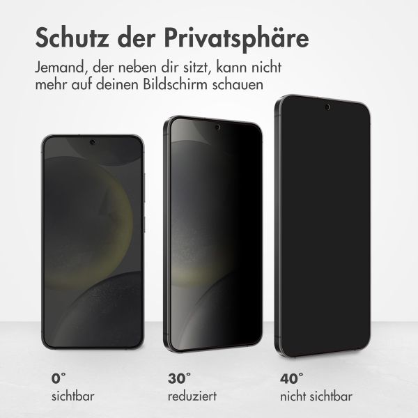 Accezz Privacy Displayschutz aus gehärtetem Glas für das Samsung Galaxy S25