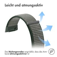 imoshion Nylonarmband für das  Fitbit Charge 5 - Größe L - Dunkelgrau