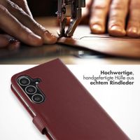 Selencia Echtleder Klapphülle Samsung Galaxy S25 FE - Burgundy