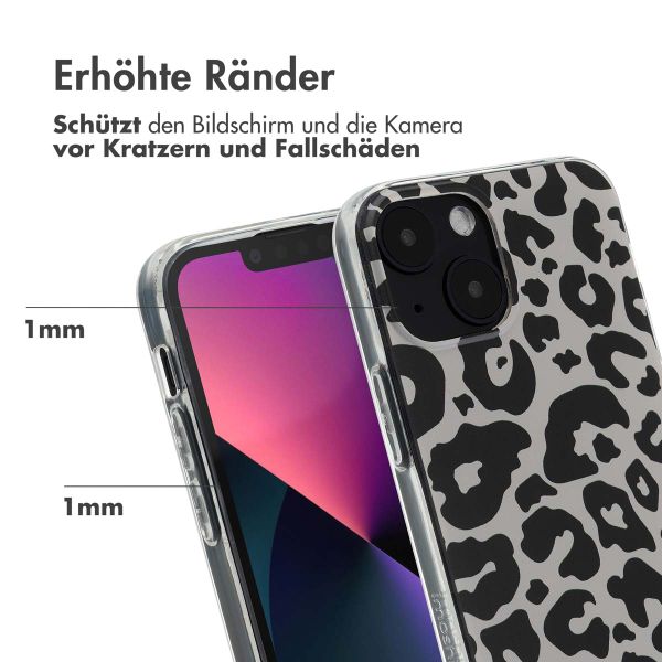 imoshion Design Hülle Apple iPhone 13 Mini - Leopard Transparent