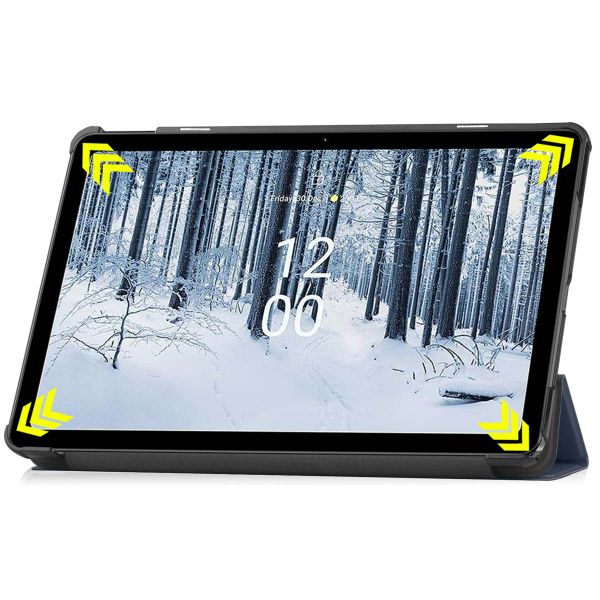 imoshion Trifold Klapphülle Nokia T21 - Dunkelblau