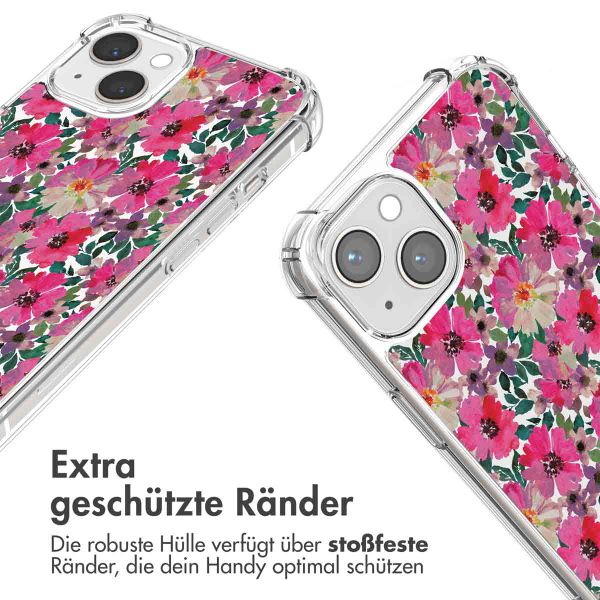 imoshion Design Hülle mit Band Apple iPhone 13 - Flower Water