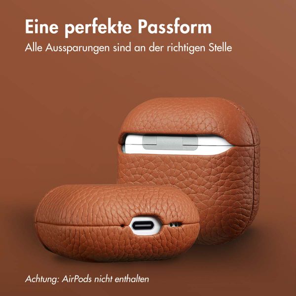 Accezz Echtes Leder Case AirPods 4 - Cognac