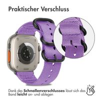 imoshion Nylonarmband für das Apple Watch Series 1-10 / SE / Ultra (2) - 42/44/45/46/49 mm - Violett