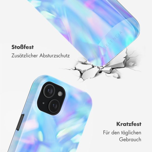 Selencia Vivid Rückabdeckung mit MagSafe Apple iPhone 15 - Holographic Blue Dream