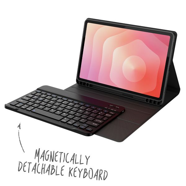 Accezz Bluetooth Keyboard Klapphülle Samsung Galaxy Tab S11 - QWERTY - Schwarz