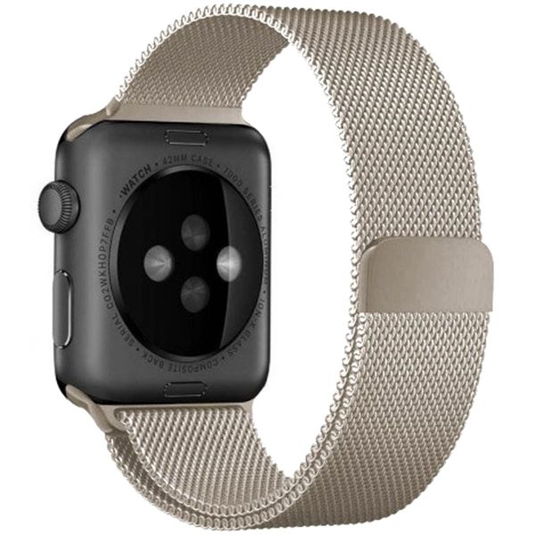 WiWu Milanaise-Armband für die Apple Watch Series 1 bis 9 / SE (38/40/41 mm) | Series 10 (42 mm) - Champagne