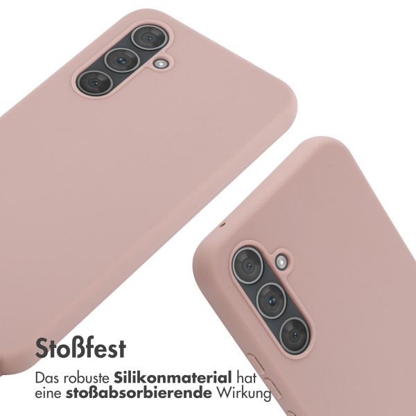 imoshion Silikonhülle mit Band für das Samsung Galaxy A54 (5G) - Sand Pink