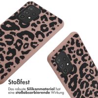 imoshion Silikonhülle design mit Band für das Samsung Galaxy A52(s) (5G/4G) - Animal Pink