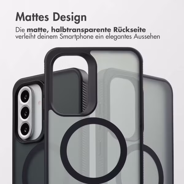 Accezz Rugged Frosted Back Cover mit MagSafe Samsung Galaxy A36 / A56 - Schwarz