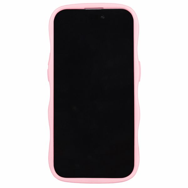 Holdit Wavy Case Apple iPhone 15 Pro - Transparent / Pink