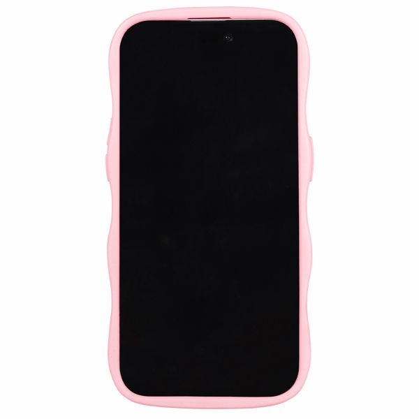 Holdit Wavy Case für das iPhone 15 Pro - Pink / Transparent