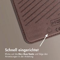 Accezz Magnetischer Lederkartenhalter - Geeignet für Apple Find My - Coffee Brown