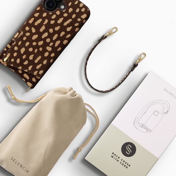 Selencia Nova Echtleder Backcover mit Kartenhalter Apple iPhone 17 - Fawn Chic