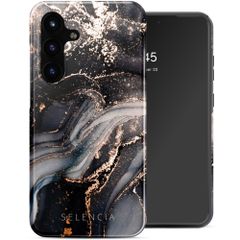 Selencia Vivid Back Cover Samsung Galaxy S25 FE - Chic Marble Black