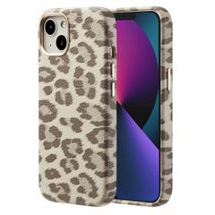 Selencia Sabi Backcover Leopardenmuster mit MagSafe Apple iPhone 13 - Soft Ivory