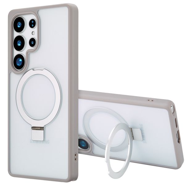 Accezz Ring Stand Backcover mit MagSafe Samsung Galaxy S25 Ultra - Grau