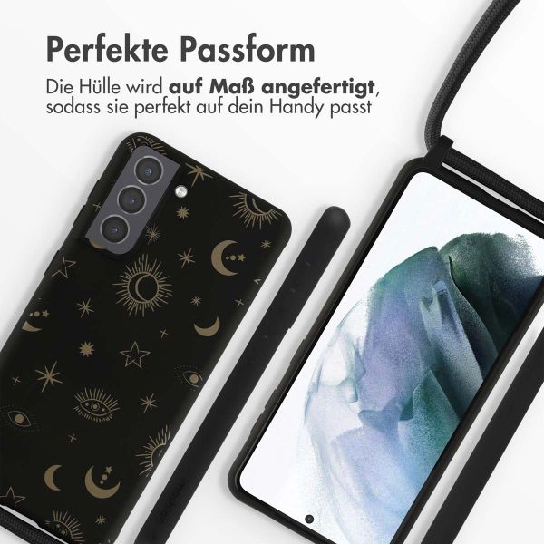 imoshion SilikonHülle design mit Band Samsung Galaxy S21 - Sky Black