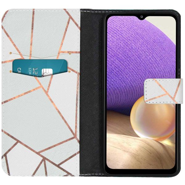 imoshion Design TPU Klapphülle Samsung Galaxy A32 (5G) - White Graphic