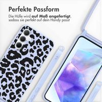 imoshion Silikonhülle design mit Band für das Samsung Galaxy A55 - Animal Lila