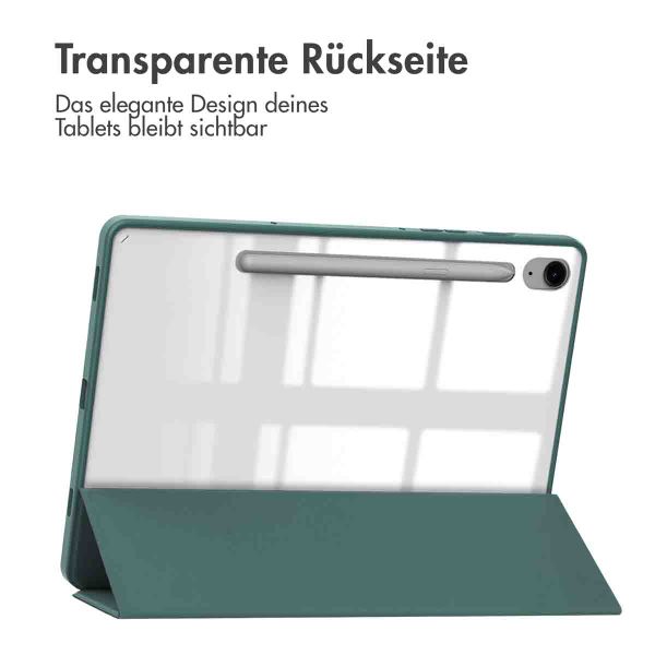 imoshion Trifold Hardcase Klapphülle Samsung Galaxy Tab S9 11.0 Zoll / Tab S10 FE / S9 FE 10.9 Zoll - Grün