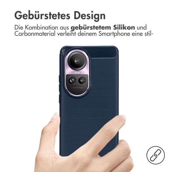 imoshion Brushed Back Cover Oppo Reno 10 / 10 Pro - Dunkelblau