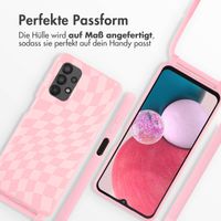 imoshion Silikonhülle design mit Band für das Samsung Galaxy A13 (4G) - Retro Pink