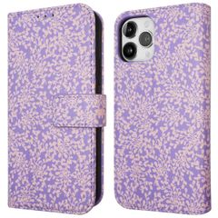 imoshion ﻿Design Klapphülle für das iPhone 12 (Pro) - Purple White Flowers