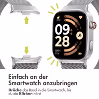 imoshion Magnetisches Milanaise Armband für Xiaomi Smart Band 9 / 8 Pro / Redmi Watch 6 / 5 / 4 - Silber