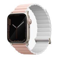 Uniq Revix Premium Edition doppelseitiges Armband für die Apple Watch Series 1 bis 10 / SE / Ultra (2) (44/45/46/49 mm) - Weiß/Blush Pink