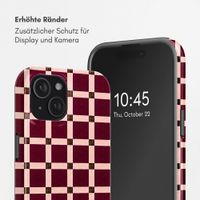 Selencia Vivid Rückabdeckung mit MagSafe Apple iPhone 15 - Check This Burgundy