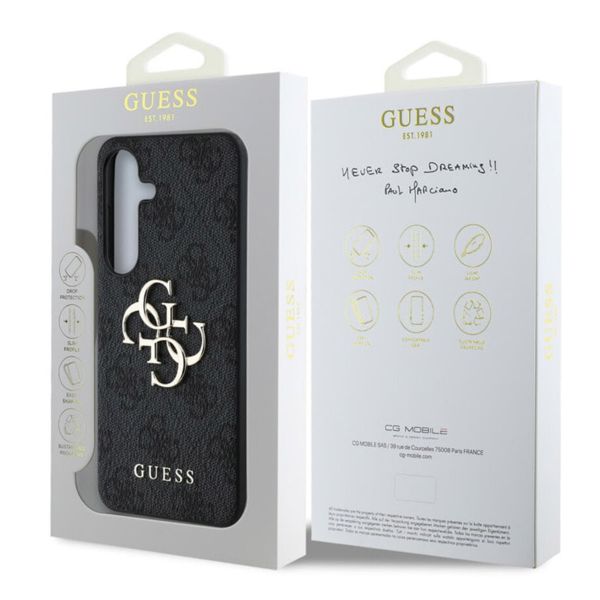 Guess 4G Metal Logo Back Cover für das Samsung Galaxy S25 Plus - Black