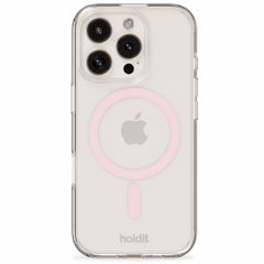 Holdit MagSafe Case für das iPhone 16 Pro Max - Rosa / Transparent