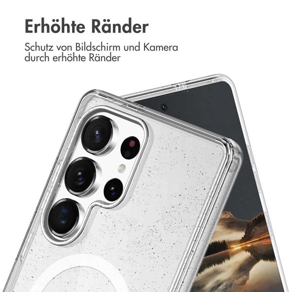 imoshion Sparkle Back Cover mit MagSafe Samsung Galaxy S25 Ultra - Glitzer Transparent