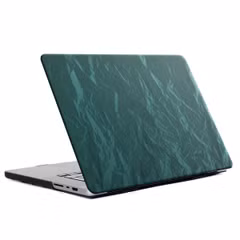 Selencia Cover mit Samtoberfläche das Apple MacBook Air 15 Zoll (2023 / 2024 M3 chip / 2025 M4 chip) - A2941 / A3114 / A3241 - Dunkelgrün