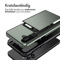 imoshion Backcover mit Kartenfach für das Samsung Galaxy A55 - Dunkelgrün