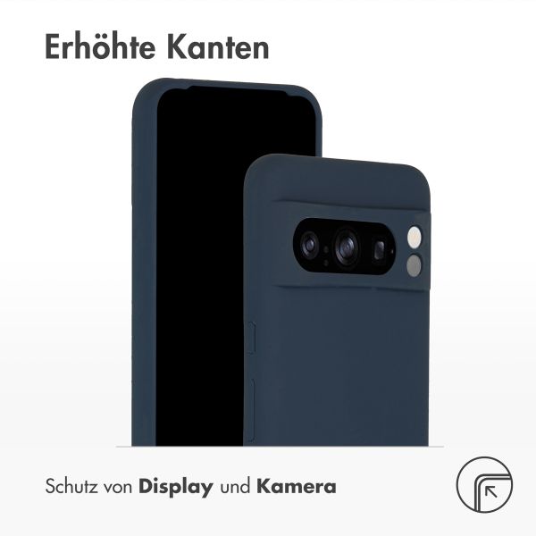 Accezz Liquid Silikoncase für das Google Pixel 8 Pro - Dunkelblau