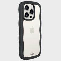 Holdit Wavy Case für das iPhone 14 Pro Max - Black / Transparent