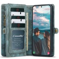 CaseMe Luxuriöse 2-in-1-Portemonnaie-Klapphülle Leder für das Samsung Galaxy S22 - Grün