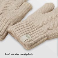 Selencia Touchscreen-Handschuhe mit Woll-Optik - Damen - Größe M - Beige